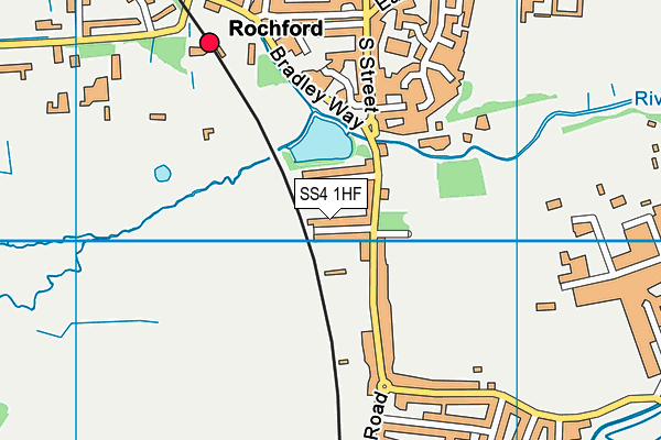 SS4 1HF map - OS VectorMap District (Ordnance Survey)