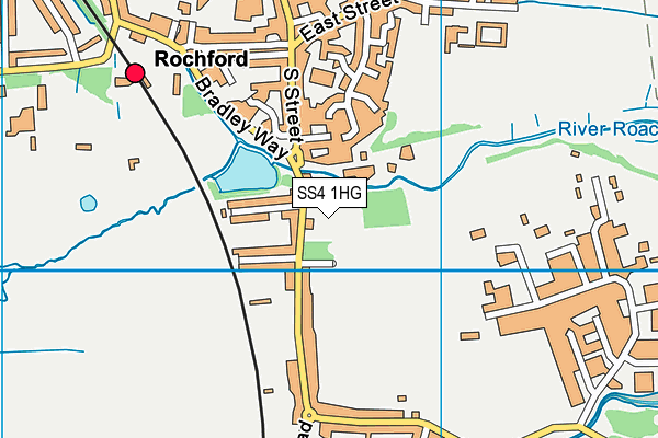 SS4 1HG map - OS VectorMap District (Ordnance Survey)