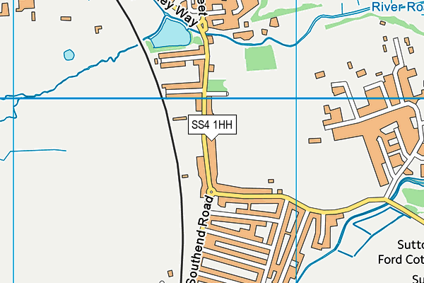 SS4 1HH map - OS VectorMap District (Ordnance Survey)