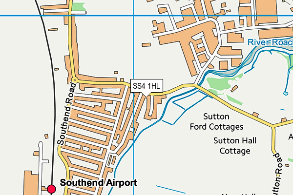 SS4 1HL map - OS VectorMap District (Ordnance Survey)