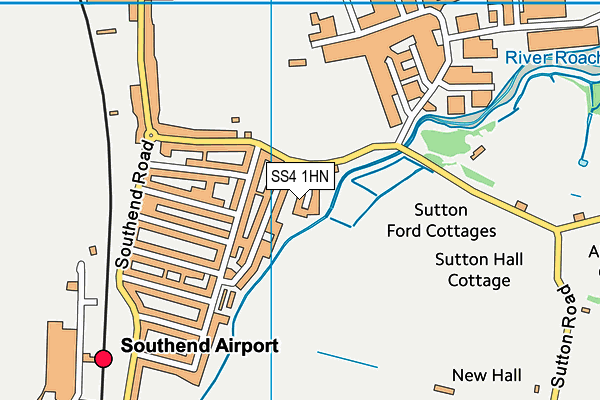 SS4 1HN map - OS VectorMap District (Ordnance Survey)