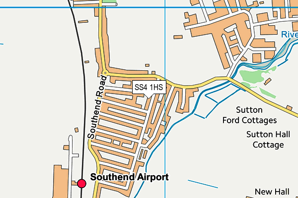 SS4 1HS map - OS VectorMap District (Ordnance Survey)