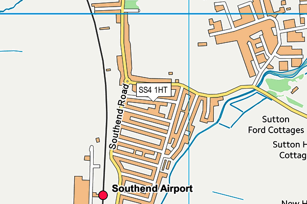 SS4 1HT map - OS VectorMap District (Ordnance Survey)