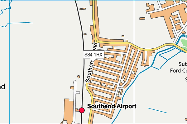 SS4 1HX map - OS VectorMap District (Ordnance Survey)