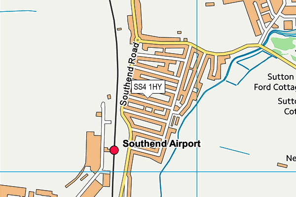 SS4 1HY map - OS VectorMap District (Ordnance Survey)