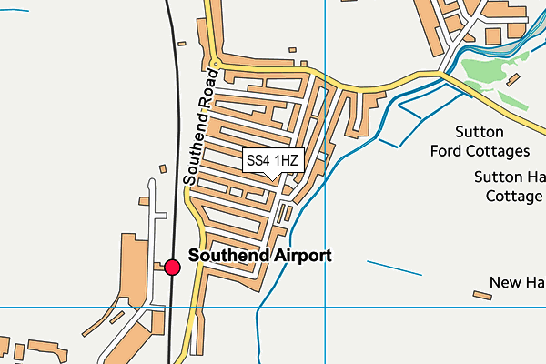 SS4 1HZ map - OS VectorMap District (Ordnance Survey)