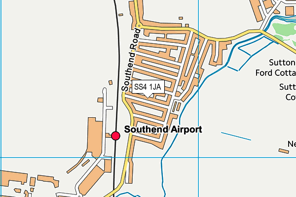 SS4 1JA map - OS VectorMap District (Ordnance Survey)