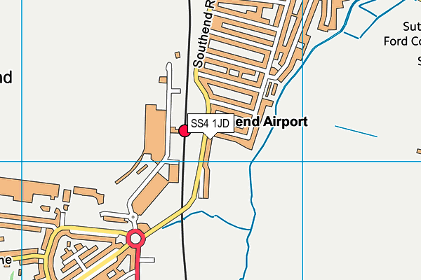 SS4 1JD map - OS VectorMap District (Ordnance Survey)