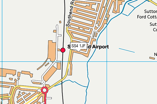 SS4 1JF map - OS VectorMap District (Ordnance Survey)