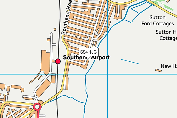 SS4 1JG map - OS VectorMap District (Ordnance Survey)