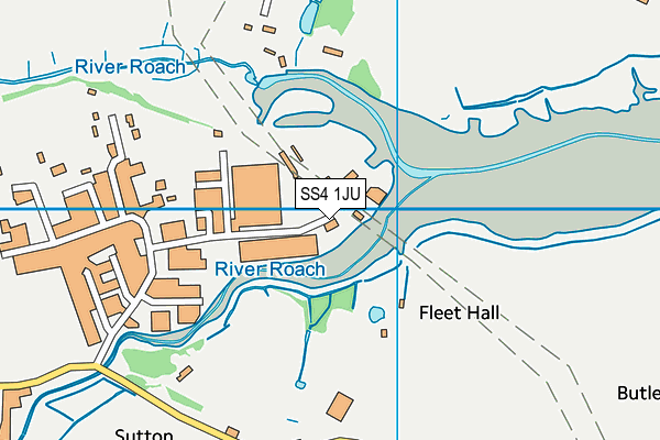 SS4 1JU map - OS VectorMap District (Ordnance Survey)