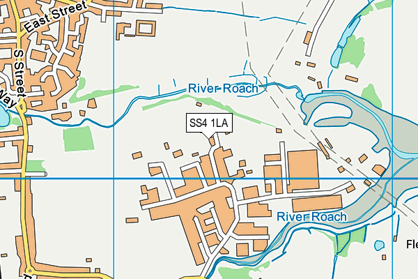 SS4 1LA map - OS VectorMap District (Ordnance Survey)