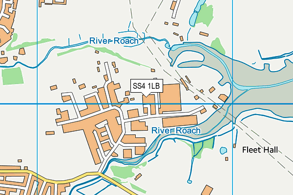 SS4 1LB map - OS VectorMap District (Ordnance Survey)