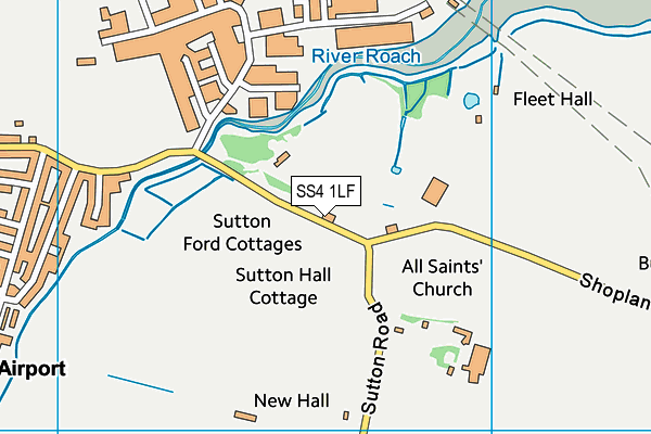 SS4 1LF map - OS VectorMap District (Ordnance Survey)