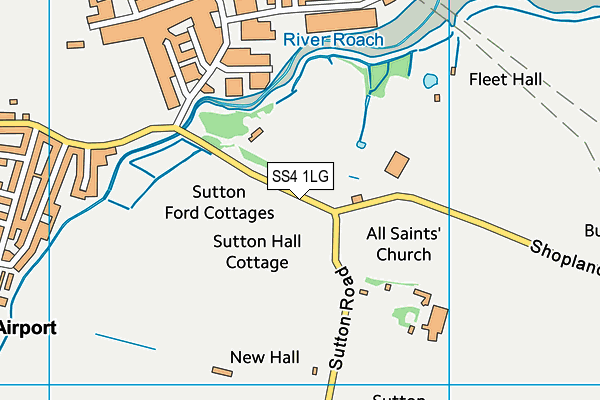 SS4 1LG map - OS VectorMap District (Ordnance Survey)