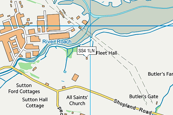 SS4 1LN map - OS VectorMap District (Ordnance Survey)