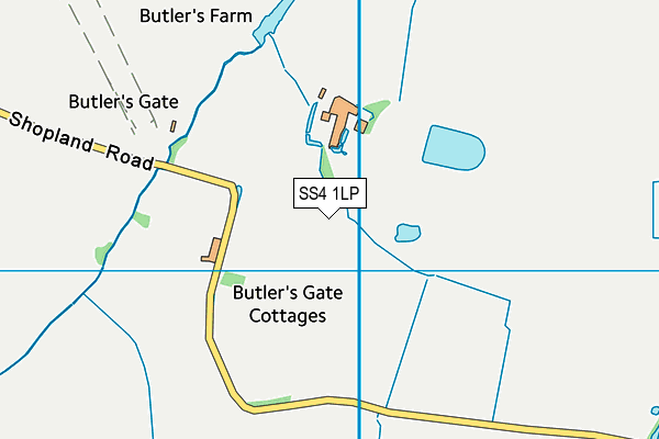 SS4 1LP map - OS VectorMap District (Ordnance Survey)