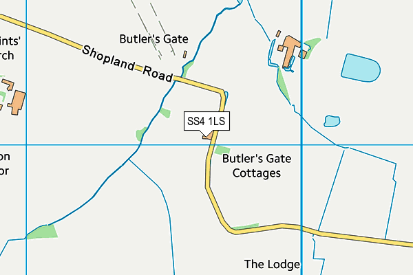 SS4 1LS map - OS VectorMap District (Ordnance Survey)