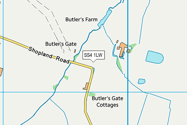 SS4 1LW map - OS VectorMap District (Ordnance Survey)