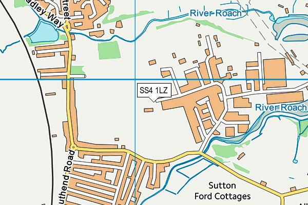 SS4 1LZ map - OS VectorMap District (Ordnance Survey)