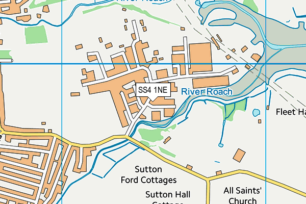 SS4 1NE map - OS VectorMap District (Ordnance Survey)