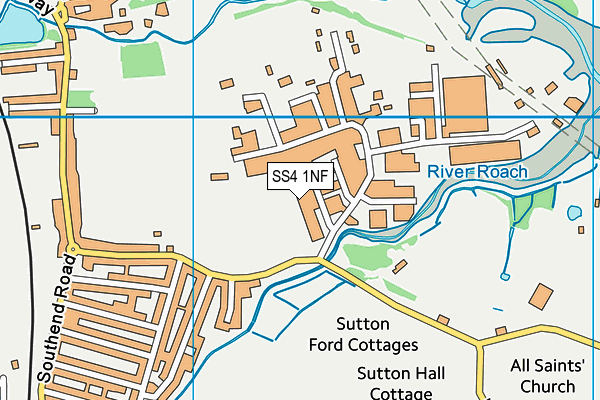 SS4 1NF map - OS VectorMap District (Ordnance Survey)