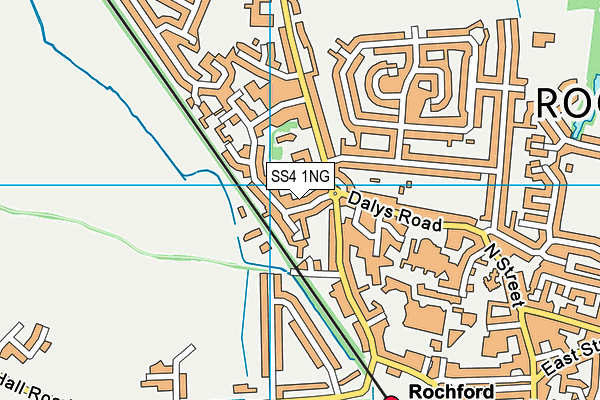 SS4 1NG map - OS VectorMap District (Ordnance Survey)