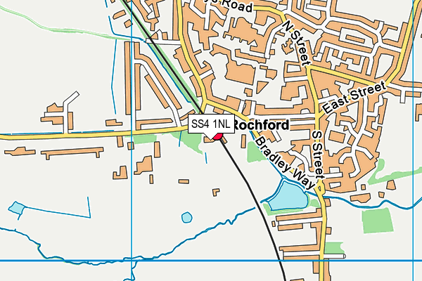 SS4 1NL map - OS VectorMap District (Ordnance Survey)