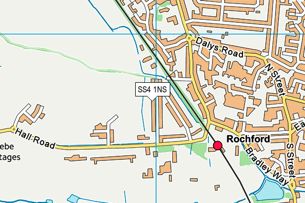 SS4 1NS map - OS VectorMap District (Ordnance Survey)