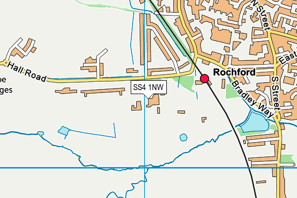 Rochford Hundred Golf Club map (SS4 1NW) - OS VectorMap District (Ordnance Survey)