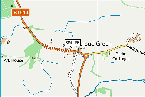 SS4 1PF map - OS VectorMap District (Ordnance Survey)