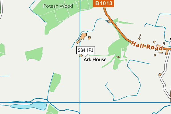 SS4 1PJ map - OS VectorMap District (Ordnance Survey)