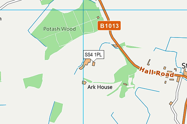 SS4 1PL map - OS VectorMap District (Ordnance Survey)