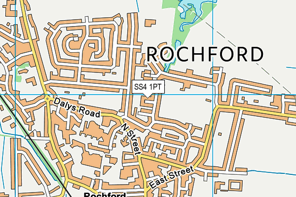 SS4 1PT map - OS VectorMap District (Ordnance Survey)