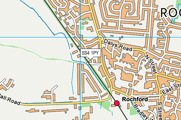 SS4 1PY map - OS VectorMap District (Ordnance Survey)