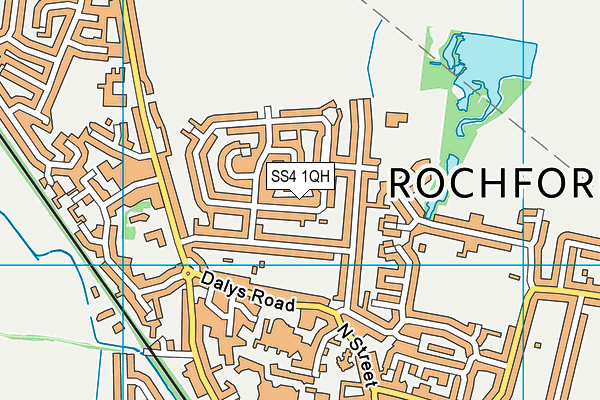 SS4 1QH map - OS VectorMap District (Ordnance Survey)