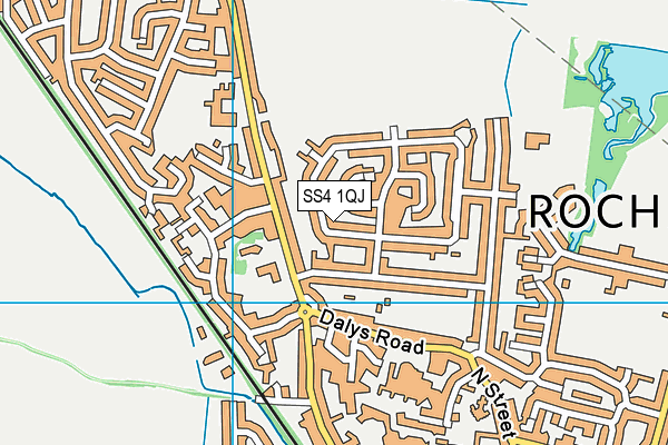 SS4 1QJ map - OS VectorMap District (Ordnance Survey)
