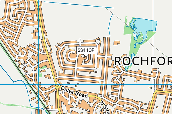 SS4 1QP map - OS VectorMap District (Ordnance Survey)