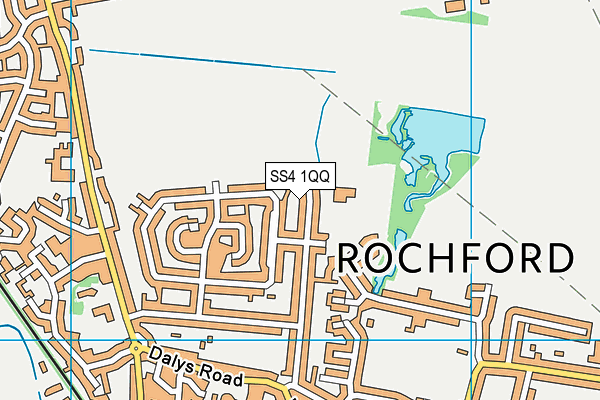 SS4 1QQ map - OS VectorMap District (Ordnance Survey)