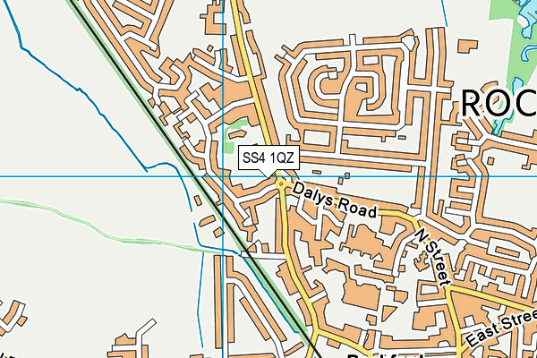 SS4 1QZ map - OS VectorMap District (Ordnance Survey)