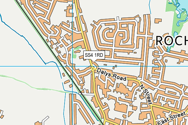 SS4 1RD map - OS VectorMap District (Ordnance Survey)