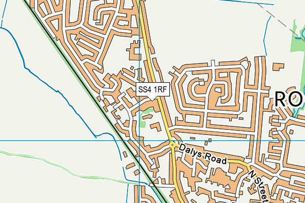 St Teresa's Catholic Primary School map (SS4 1RF) - OS VectorMap District (Ordnance Survey)