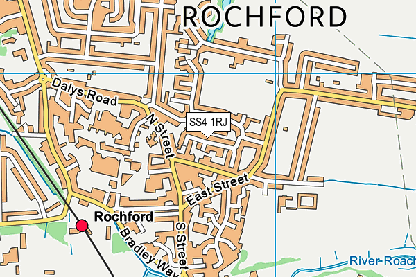 SS4 1RJ map - OS VectorMap District (Ordnance Survey)