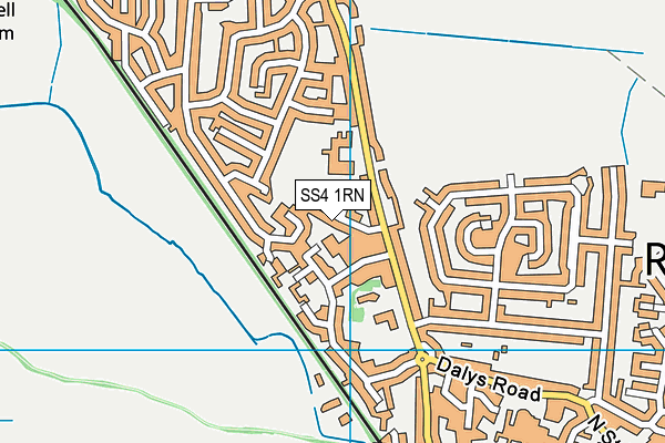 SS4 1RN map - OS VectorMap District (Ordnance Survey)