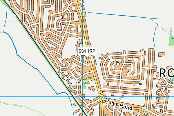SS4 1RP map - OS VectorMap District (Ordnance Survey)