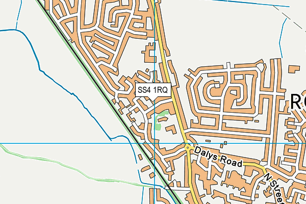 SS4 1RQ map - OS VectorMap District (Ordnance Survey)