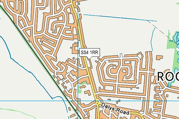 SS4 1RR map - OS VectorMap District (Ordnance Survey)