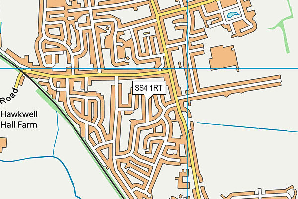 SS4 1RT map - OS VectorMap District (Ordnance Survey)