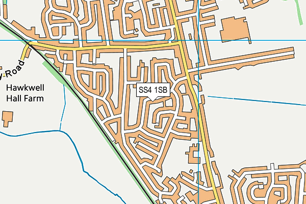 SS4 1SB map - OS VectorMap District (Ordnance Survey)