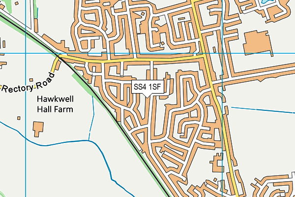 SS4 1SF map - OS VectorMap District (Ordnance Survey)